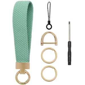 Chaveiro Elástico Trançado Personalizável para Carro, Cordão para Crachá de Trabalho, Chaveiro de Pulso, Pingente de Hardware - Product Image 4