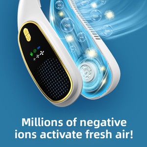 <span class=keywords><strong>Ventilateur</strong></span> portable sans pales, nouveau style transfrontalier, à ions négatifs, rechargeable par USB, <span class=keywords><strong>silencieux</strong></span>, pour le sport, à suspendre au cou, mini - Product Image 2