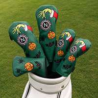 Ensemble de housses de tête de driver de golf professionnelles prêtes à être expédiées, housses personnalisées en cuir PU brodé pour les passionnés de golf