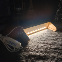 Cadre photo créatif en bois massif de 6 à 12 pouces, cadre en forme de U lumineux, base en acrylique à côté des lampes de table pour enfants.