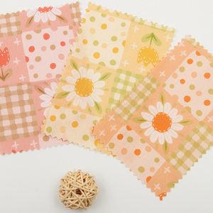 Kain Katun Poplin Cetak Siap Pakai Motif Bunga Matahari dan Kotak-kotak Gaya Segar untuk Piyama Bayi - Product Image 3