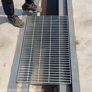 Сверхпрочная оцинкованная стальная дренажная решетка для проезда и тротуара - Product Image 4