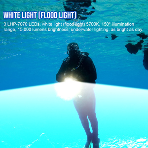 Linterna de Buceo LED TrustFire DF90 15000LM Subacuática 70m Equipo de Buceo Lámpara de Antorcha para Buceador - Product Image 5