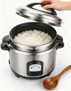 Cuiseur à riz en acier inoxydable robuste avec cuiseur vapeur, chauffage haute puissance, cuisson uniforme, conception durable pour la maison ou les restaurants - Product Image 3
