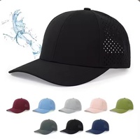 Gorra de Golf Impermeable de Alta Calidad, Personalizada, de 6 Paneles, de Poliéster, con Orificios Cortados con Láser