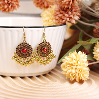 Vintage Indische Jhumka Ohrringe Set Bollywood Traditionelle Brautperlen Quasten Hängeohrringe Zigeuner Ethnischer Schmuck für Frauen