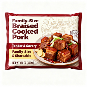 Sachet rétractable en aluminium de qualité alimentaire, scellé sur 3 côtés, étanche et personnalisable pour l'emballage de <span class=keywords><strong>porc</strong></span> braisé et cuit - Product Image 1