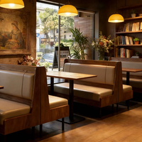 Ensembles de meubles de restaurant commerciaux modernes et durables sur mesure, table en bois, chaise, banquette, canapé pour cafés, restaurants à thème, pizzerias