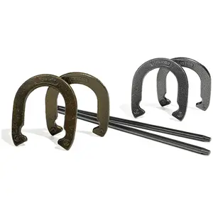 Césped exterior camping al aire libre fiesta <span class=keywords><strong>playa</strong></span> patio trasero acero herraduras de herraduras juego de lanzamiento de hierro - Product Image 1