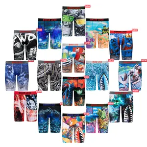 2023 Zomer Best Verkopende Populaire E-Brand Print Oem Mannen Aangepaste Strand Surf Boxers Shorts Heren Ondergoed