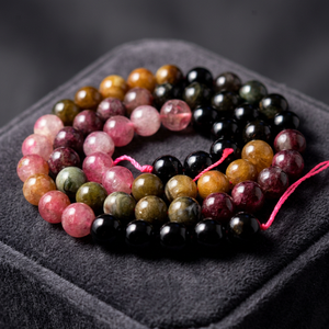 Perles en vrac de tourmaline naturelle à changement de couleur pour la fabrication de bracelets et de colliers, pierre précieuse de guérison - Product Image 3