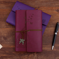 M Couverture en cuir imprimée personnalisée Carnet de notes Journal de voyage Carnet de poche avec bouton de verrouillage