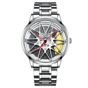 Reloj de Pulsera de Cuarzo para Hombre SVJ 2032, Diseño Deportivo con Esfera de Cuero, Inspirado en Llantas de Auto, Estilo Lujoso y Deportivo - Product Image 5