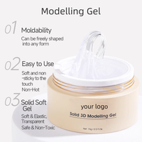 Baya No Wipe Syrup Modelling Gel Polish OEM ODM Logo personnalisé Effet 3D Gel de modelage transparent Écologique Non-toxique