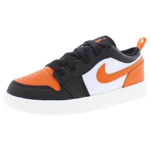 Nike Jordan 1 Low Alt Leather Ps Chaussures pour garçons Black Starfish White Sail Style basketball - Product Image 1