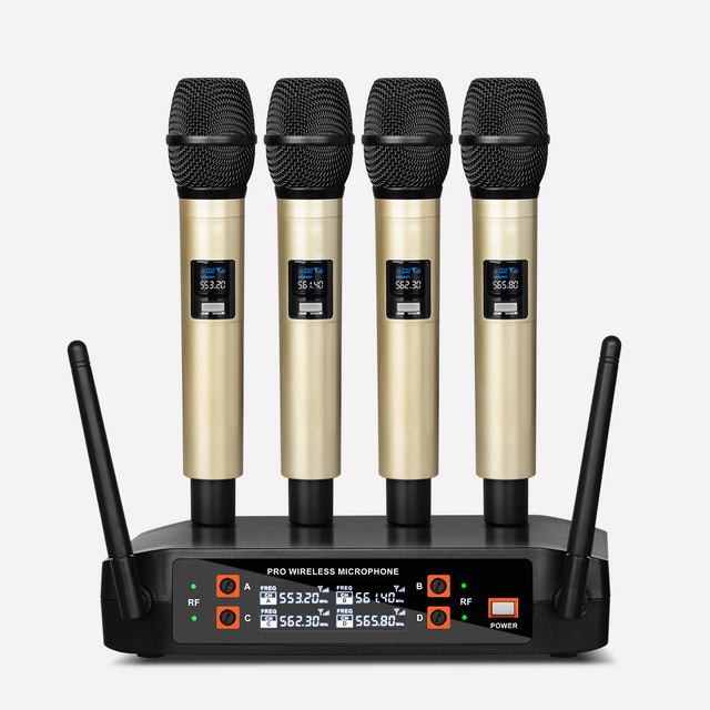 DX4 High Quality Wireless Microphone System Handheld Mic Karaoke Singing Microphone for Speech
