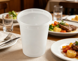 Recipientes para Alimentos Aptos para Microondas, Herméticos, de Grado Alimenticio, Tamaños Personalizados para Preparación de Comidas Congeladas, Soluciones para Recalentar, Almuerzo de Oficina - Product Image 1