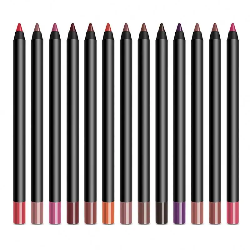 Wholesale No Label High Quality Vegan Matte Velvet Creamy Bulk Retractable Lip Liners Cream Lip Liner Pencils
