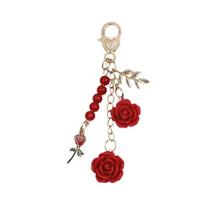 Stile moda in resina con ciondolo a forma di cammello portachiavi con ciondolo a forma di fiore per cuffia borsa Charm camelia KerRing accessori portachiavi - Product Image 6