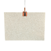 Comptoirs modernes antidérapants en terrazzo blanc et noir, grandes dalles en pierre artificielle ignifugée pour cuisine, escalier, hôtel
