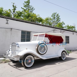 Voiture de tourisme classique électrique vintage de haute qualité, avec carrosserie et toit blancs, voiture de tourisme classique de luxe très vendue. - Product Image 1