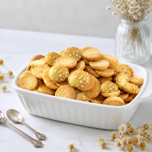 <span class=keywords><strong>Galletas</strong></span> Redondas con Sabor a Sésamo, Certificadas Halal, Crujientes, con Huevo, Venta al por Mayor, para el Mercado Internacional - Product Image 2