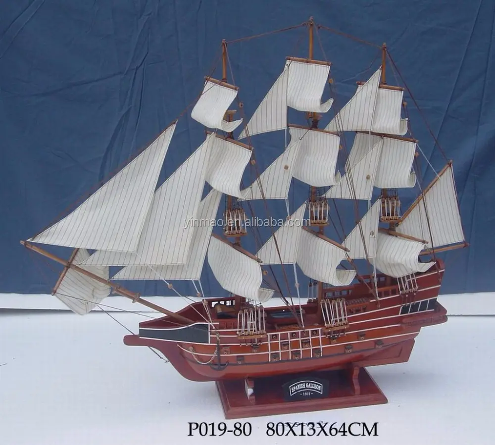 خشبية القراصنة نموذج باخرة ، البني 80x13x64 سنتيمتر ، البحرية الحرفية الحرب عارض قوارب