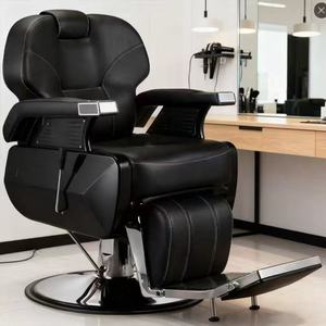 Chaise de coiffure Syf avec dossier inclinable, grande chaise de barbier pour hommes, chaise de rasage de salon, chaise de soin des cheveux. - Product Image 6