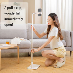 Nguồn nhà máy trực tiếp linh hoạt tầng đứng có thể điều chỉnh có thể gập lại điện thoại tablet tầng đứng với ổn định cơ sở cho live streaming - Product Image 4
