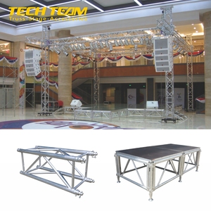 Structure <span class=keywords><strong>de</strong></span> scène légère en alliage d'aluminium portable 389x389cm avec poteaux à raccordement pour affichage - Product Image 4