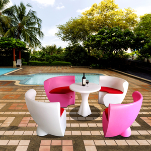Silla <span class=keywords><strong>de</strong></span> plástico resistente al agua para piscina, sofá <span class=keywords><strong>de</strong></span> un asiento blanco, muebles Led, silla <span class=keywords><strong>de</strong></span> café iluminada, Bar, cafetería, redonda, sofá pequeño LED - Product Image 5