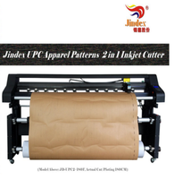 Jindex UPC180 Alimentation directe Largeur d'impression 1.8m Traceur de découpe CAO à jet d'encre 2 en 1 Découpeur à jet d'encre à motif