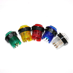 50Pcs Rất Nhiều 5V 12V RGB Chiếu Sáng <span class=keywords><strong>Arcade</strong></span> Trò Chơi Chuyển Đổi LED Nút 7 Màu Sắc 24/ 28Mm BL Nhựa Push <span class=keywords><strong>Button</strong></span> - Product Image 6
