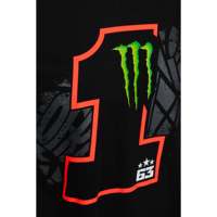 Prix d'usine Gofree Bagnaia Monster-Energy Anti-Shrink 100% coton, impression sérigraphique, t-shirts sportifs noirs pour hommes