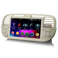 Erisin ES6550FW Radio de Auto con GPS y CarPlay de 7 Pulgadas, Android 16.0, con Amplificador OBD2 RGB para Fiat 500/500C 2DIN