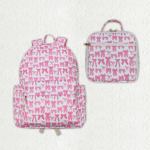 Wholesale Girls Floral Backpack Matching <b>Lunch</b> Box <b>Set</b> Ruffled Zipper Boutique Style Backpacks Student - Product Image 6