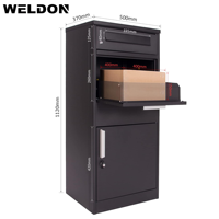Boîte aux lettres et coliseries autoportante WELDON PB-48 en acier galvanisé, antivol, étanche et thermolaquée pour extérieur, maison et appartement