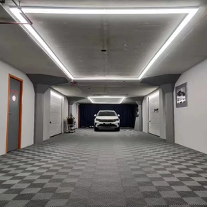 Easy to Install Lightweight yet Strong Grid Panels Chemical Resistant PP Interlocking Floor <b>Tiles</b> for Auto Repair Shop - Product Image 1