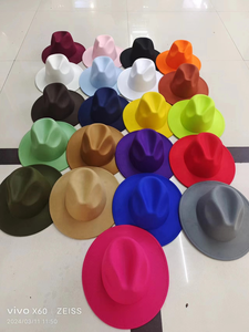 Chapeau Fedora à large bord brodé unisexe 58-60 cm, style formel, feutre polyester, été, hiver, printemps, fête en plein air, pêche, ruban - Product Image 3