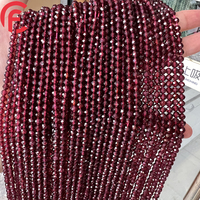 Perles en pierre naturelle facettées de 2 mm, 3 mm, 4 mm, pierres précieuses en cristal, grenat orange, grenat violet, perles en vrac pour la fabrication de bijoux