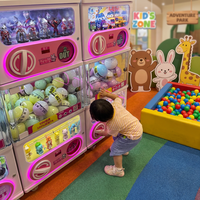 Machine de jeu d'arcade à pièces personnalisée à 2 étages, machine distributrice de capsules de jouets de 120 mm, machine de jeu d'arcade commerciale, machine à jouets pour enfants, machine Gachapon