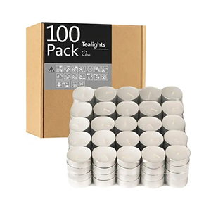 Luces de té de 8 horas de largo, velas nocturnas quemadas, sin perfume, luz de noche, 50/100/600 - Product Image 1