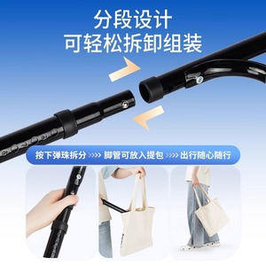 อุปกรณ์ช่วยเดินแบบสี่ขา พร้อมราวจับกันลื่น แกนโลหะ สำหรับใช้งานกลางแจ้ง ช่วยพยุงเดินได้อย่างมั่นคง พร้อมปลายยาง - Product Image 4