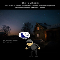 HILYNN FT-1 Lampe de sécurité domestique à 4 modes, anti-effraction, simulateur de lumière LED TV, capteur crépusculaire, minuterie, en plastique