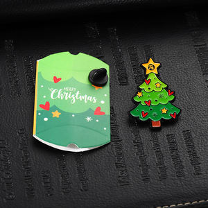 Рождественские эмалированные булавки на заказ, Рождественская елка, современный традиционный металлический значок с логотипом, Рождественская брошь для декоративного подарка - Product Image 5