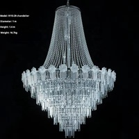Lustre moderne en fer et cristal, or ou argent, style européen, luxe, pour décoration de plafond de mariage