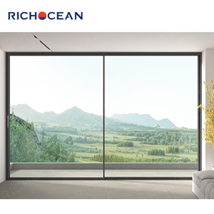 RICHOCEAN Porte coulissante extrêmement étroite en alliage d'aluminium pour patio Portes coulissantes en verre à double isolation thermique - Product Image 2