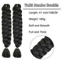 BELEZA II GRIS #     Extensions de cheveux 82 pouces 165g, texture Yaki douce, ignifuges, pour machine à crocheter, double trame, Jumbo