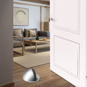 Butée de porte demi-ronde en acier inoxydable 304, fixation au sol, non magnétique, sans perçage, design minimaliste, plusieurs couleurs disponibles - Product Image 3