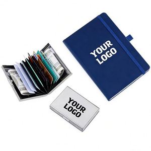 Wholesale Unisex Simple <b>Compact</b> RFID Blocking Business Card Holder Custom Logo Anti-Theft ID Name Credit Card Case Promo Gift - Product Image 1